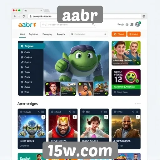 Análise da interface do site de jogos aabr